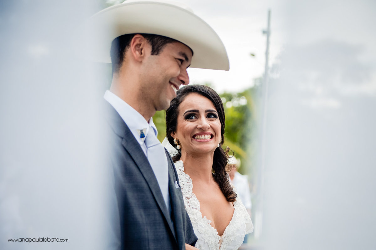 loving look of the bride