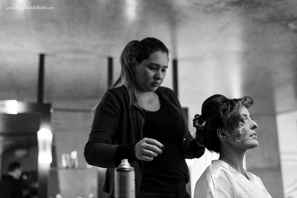Bride gets ready for her wedding