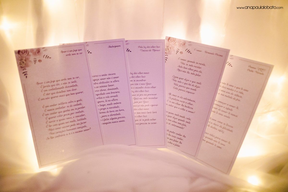 poemas decoração casamento