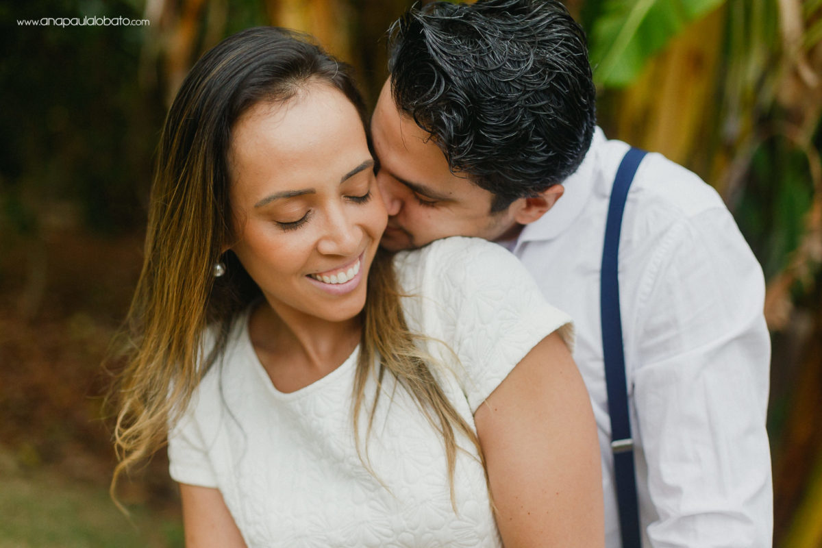 romantic hug of bride and groom