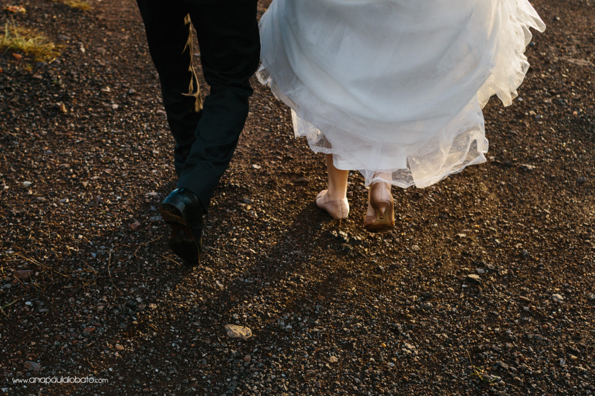 bride walking