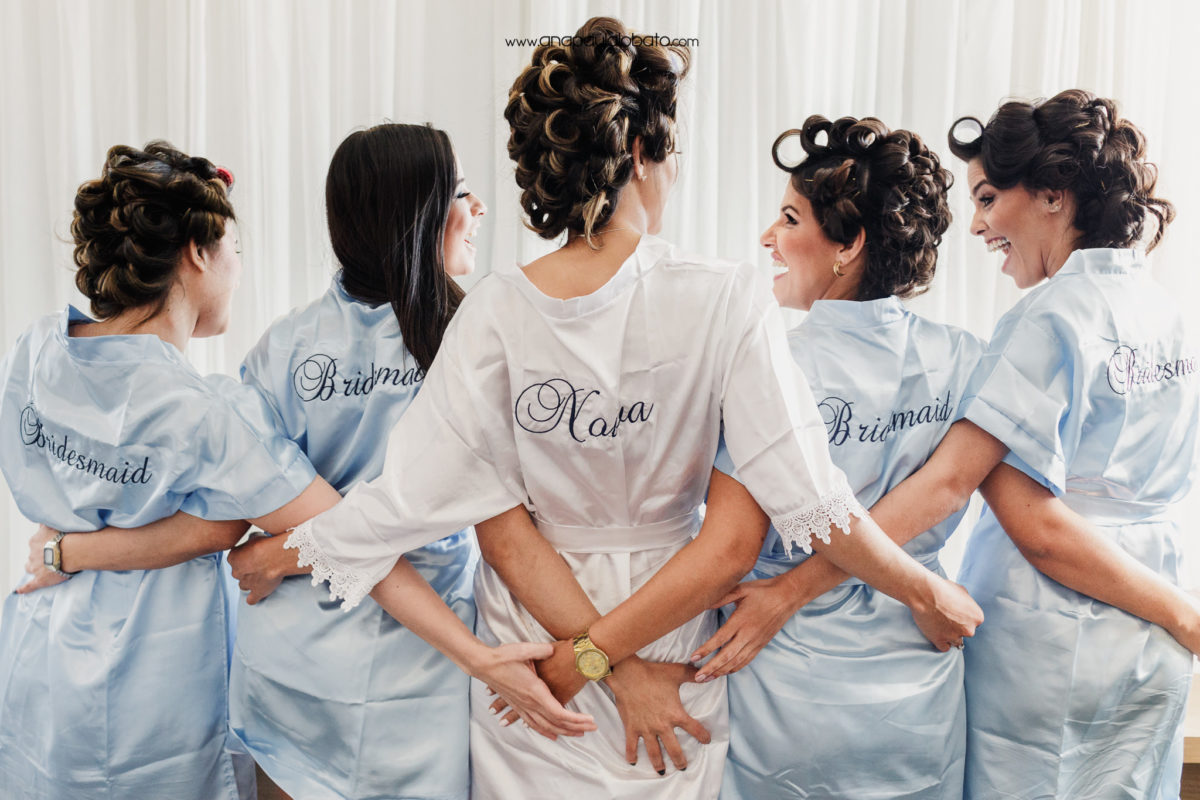 bridesmaids having fun