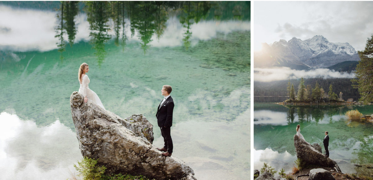 elopement in the Eibsee Lake