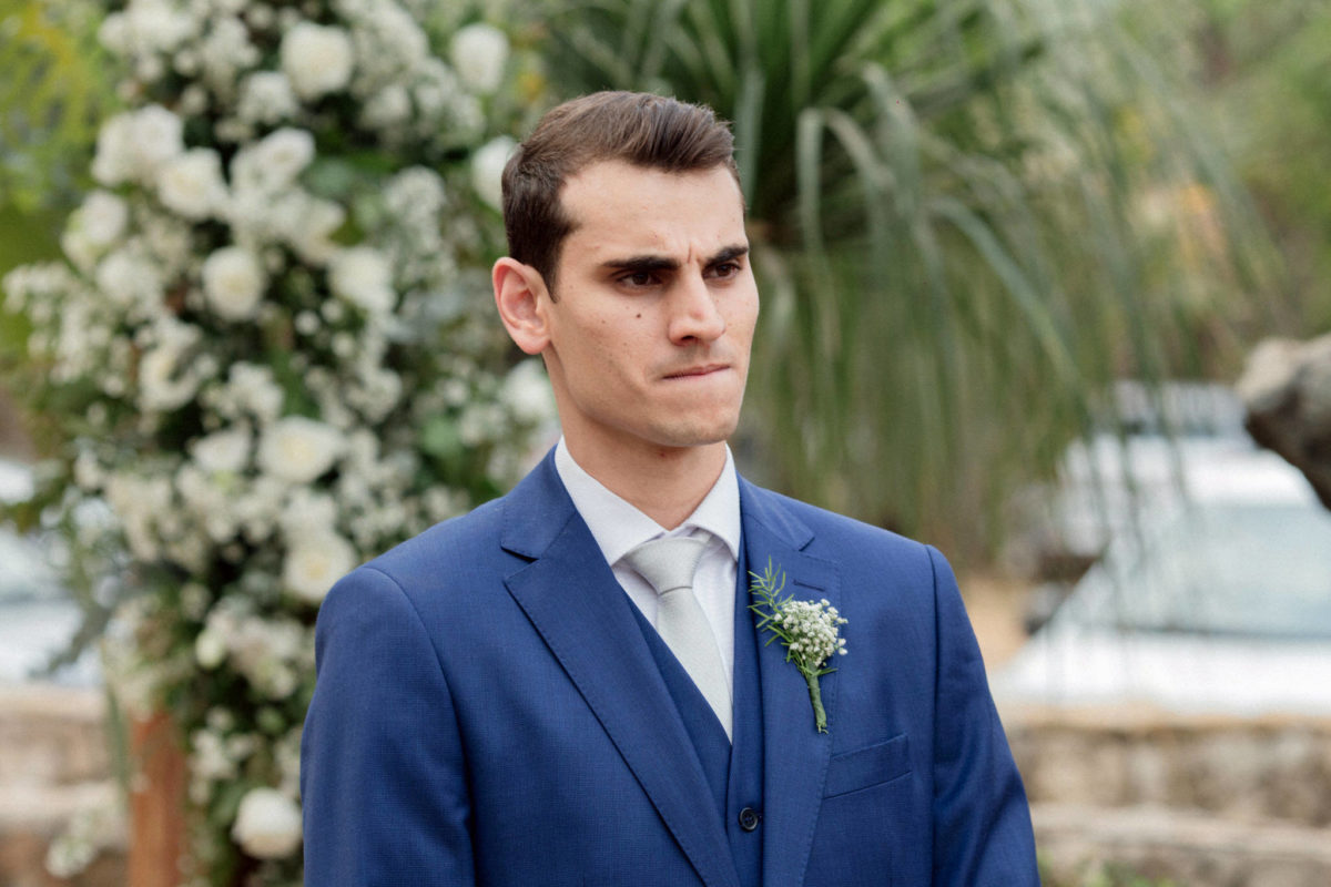 emotional groom face