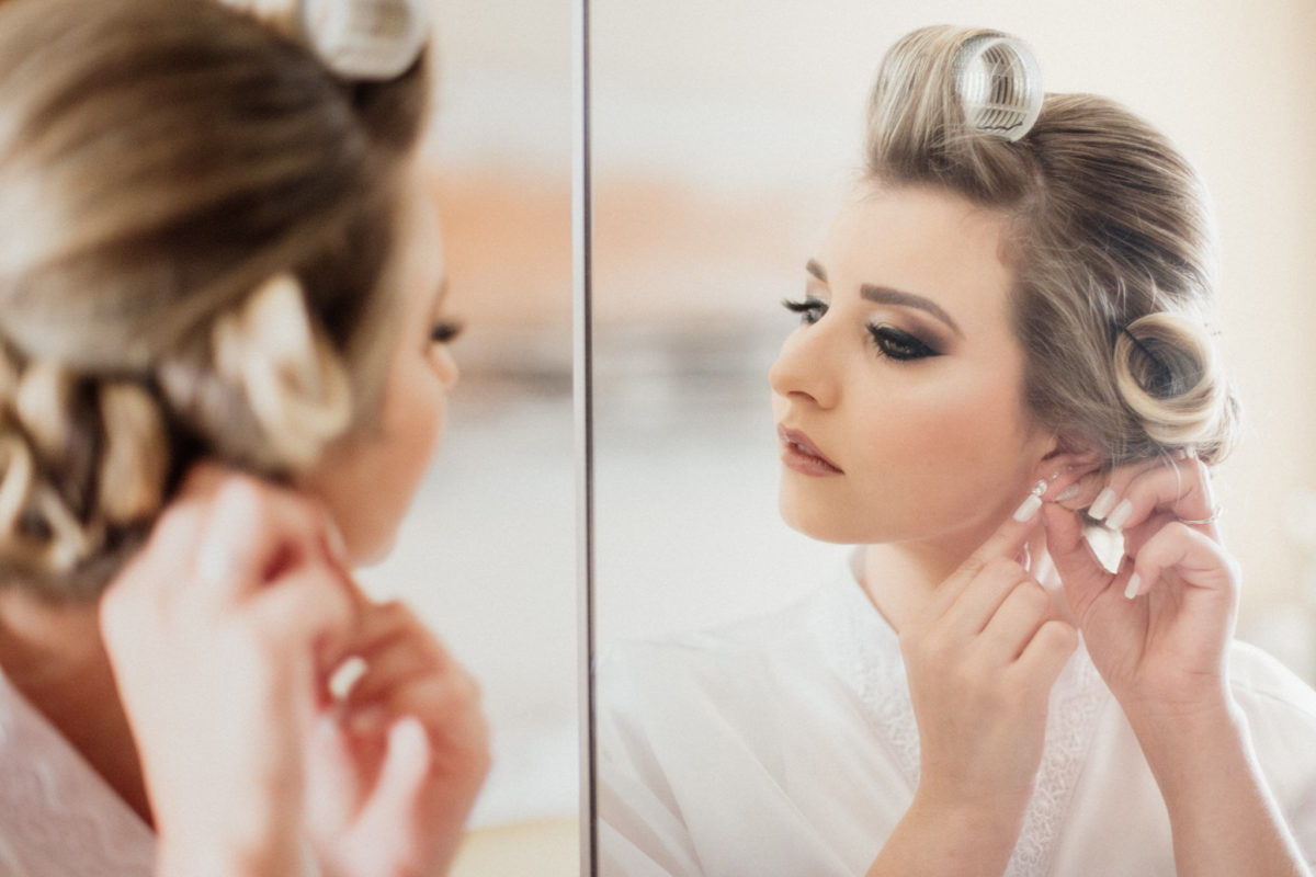 bride getting ready for a fairy tale wedding