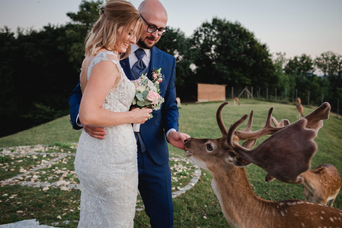 deer bride and groom